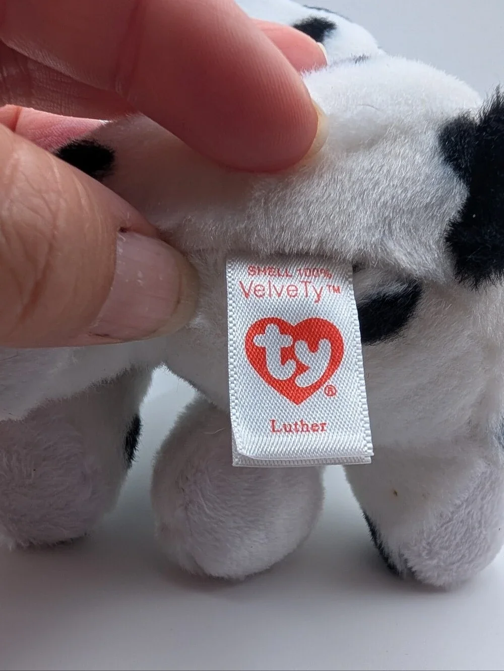 Ty Beanie Babies LUTHER the Dog 6” Beanbag Plush Stuffed Animal Toy